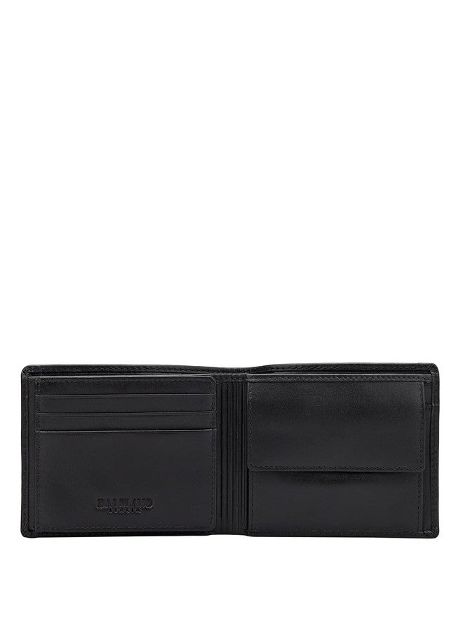 Da Milano RFID Protected Leather Wallet for Men with Card Slot - Black - Image 4